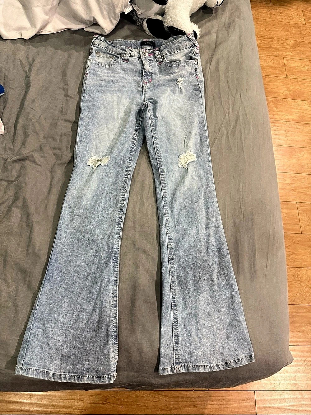 True Religion Joey Hi Rise Flare Jeans Blue Waist 16